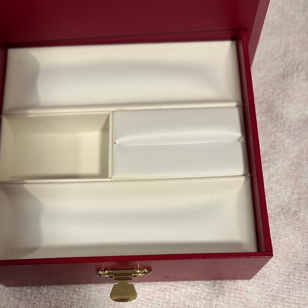 Cartier Red Jewelry Box with Gold Hardware - Picture 7 of 13